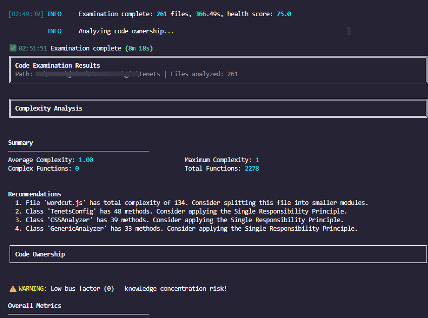 Code analysis
